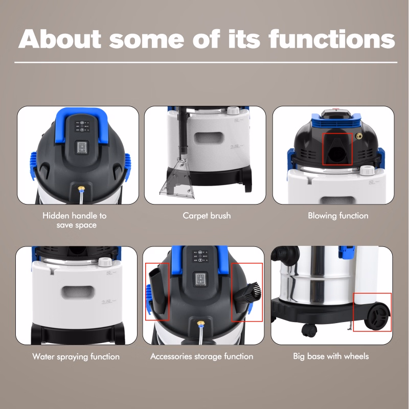 2 in 1 Vacuum Cleaner Wet Dry Vacuum Cleaner&Carpet Washer (VC031)