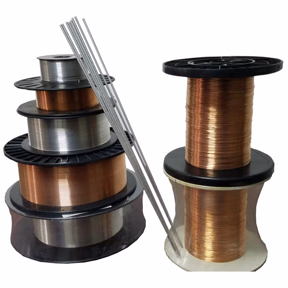 Brass Copper MIG Gas Shielded 0.8mm/1.0mm/1.2mm Welding Wire Aws Er70s-6